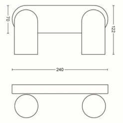 Philips Opbouwspot MyLiving Pongee LED Wit 2 X 5.5W -Tuin Buitenwinkel 123 1173