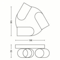 Philips Opbouwspot MyLiving Pongee LED Wit 3 X 5.5W -Tuin Buitenwinkel 123 1179