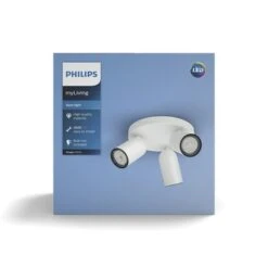 Philips Opbouwspot MyLiving Pongee LED Wit 3 X 5.5W -Tuin Buitenwinkel 123 1181