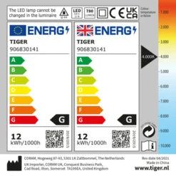 Tiger Spiegelverlichting Ancis Wit 60cm -Tuin Buitenwinkel 123 1232