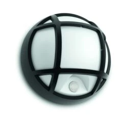 Philips Buitenlamp Eagle Met Bewegingssensor Met Raster Zwart LED 3.5W -Tuin Buitenwinkel 123 1236