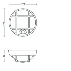 Philips Buitenlamp Eagle Met Bewegingssensor Met Raster Zwart LED 3.5W -Tuin Buitenwinkel 123 1238
