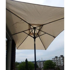 Balkonparasol Off White 150x250 Cm 5 Balkonparasol Off White 150x250 Cm -Tuin Buitenwinkel 123 277