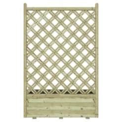 Bloembak Met Dubbele Trellis 90x40 Cm -Tuin Buitenwinkel 123 324