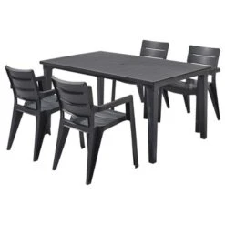 ALLIBERT All Stoel Ibiza Grafiet -Tuin Buitenwinkel 123 383