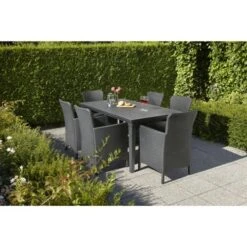 ALLIBERT Tuinstoel Miami Antraciet -Tuin Buitenwinkel 123 393