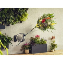 Gardena Wandslangenbox Roll Up 25m Grijs/wit Incl. Tuinspuit -Tuin Buitenwinkel 123 703